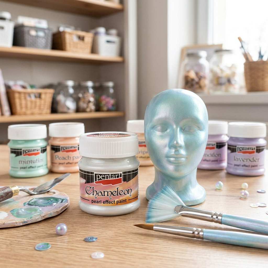 Chameleon perleťová akrylová barva PENTART 50 ml MODRÁ-BROSKOVÁ