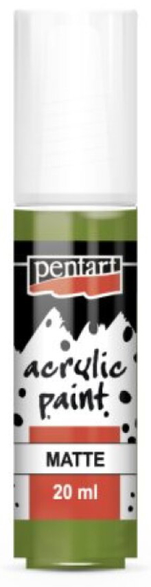 Akrylová barva matná PENTART 20 ml OLIVOVÁ