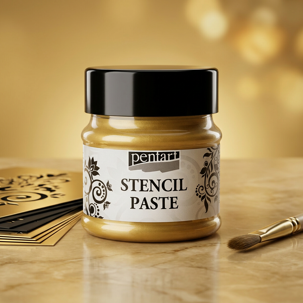 Šablonová pasta metalická PENTART 50 ml ZLATÁ