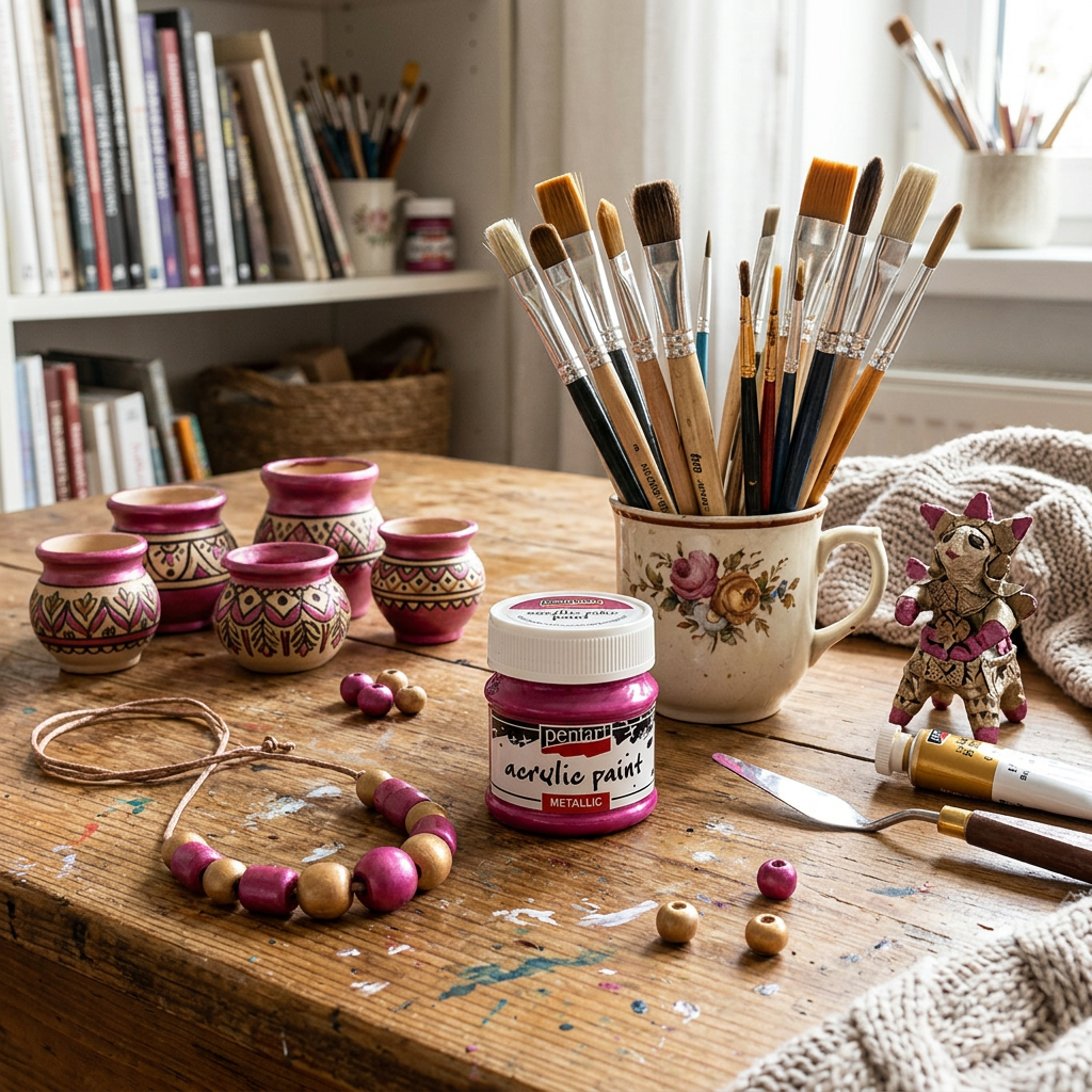 Akrylová barva metalická PENTART 50 ml MAGENTA