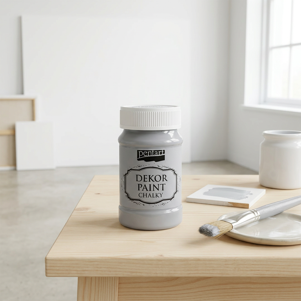 Křídová a dekorační barva PENTART 100 ml ŠEDÁ