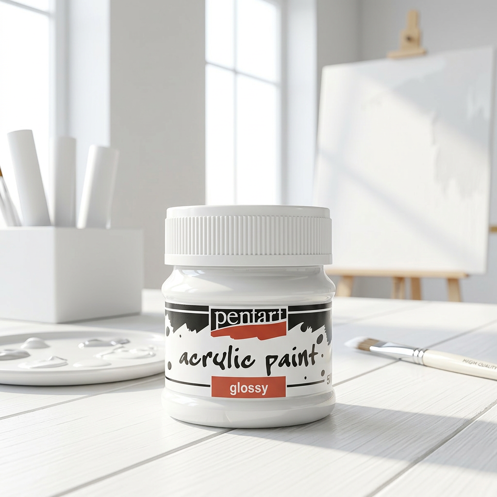 Akrylová barva lesklá PENTART 50 ml BÍLÁ