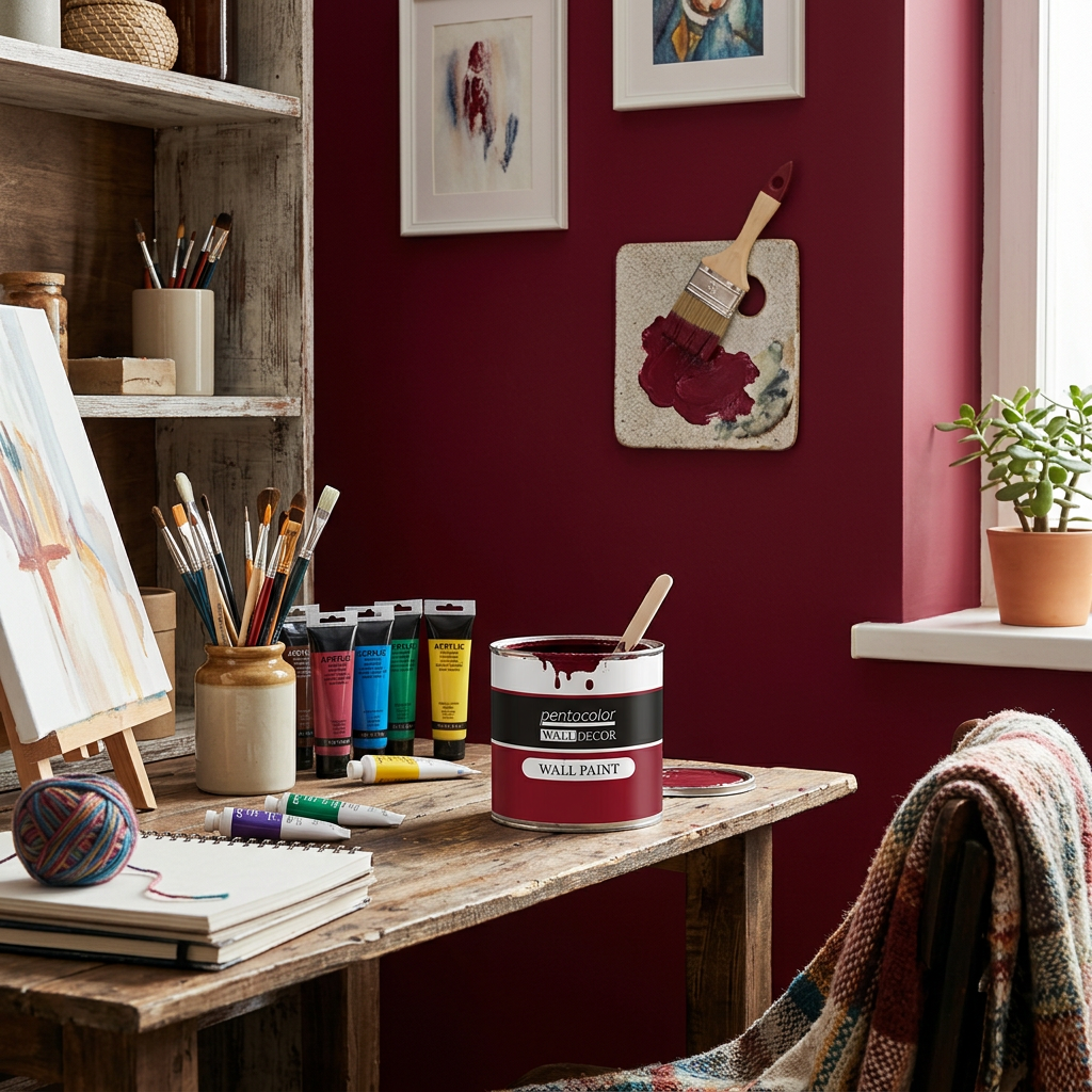 Barva na zeď WALL DECOR 150 ml BORDEAUX