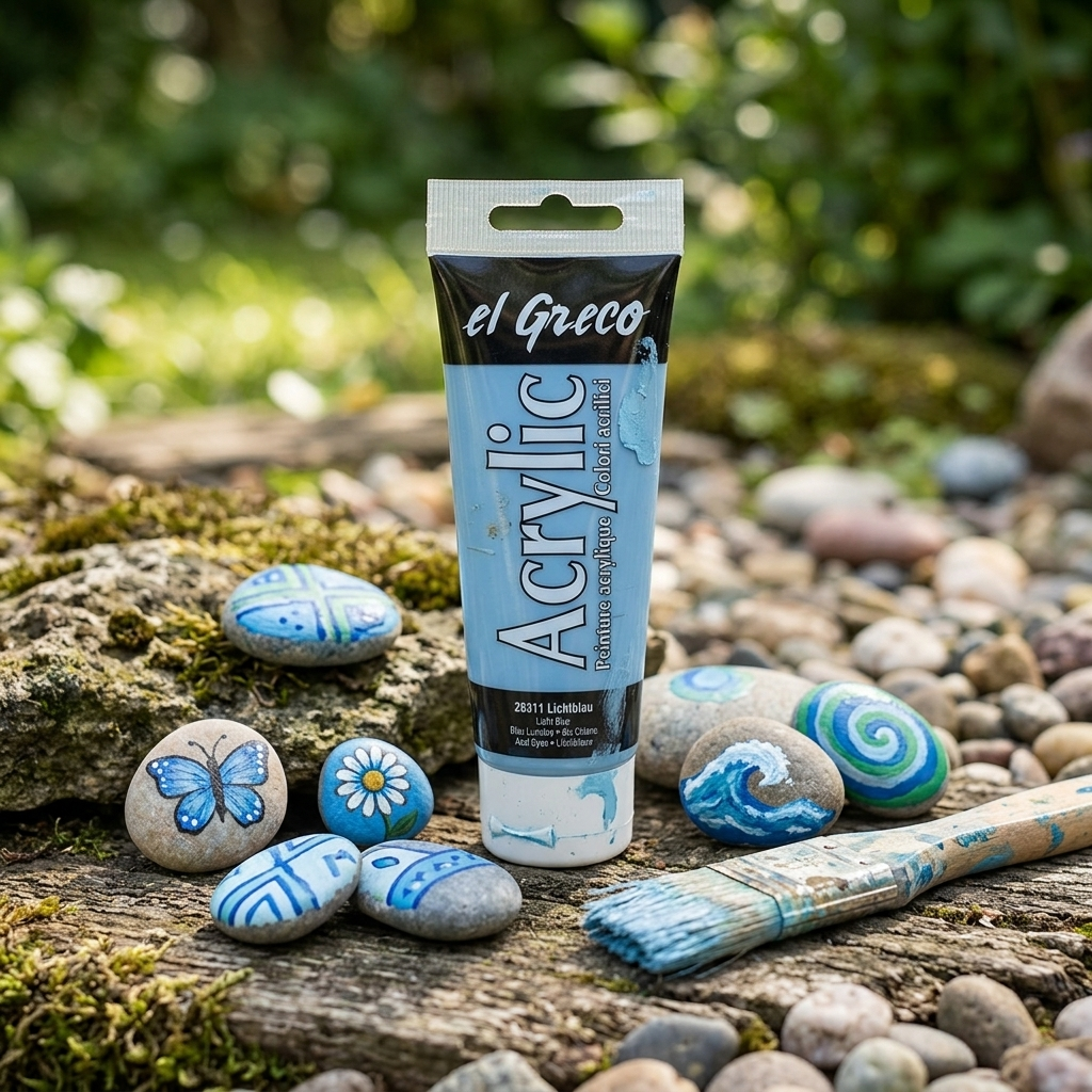 Akrylová barva EL GRECO 75 ml SVĚTLÁ MODRÁ