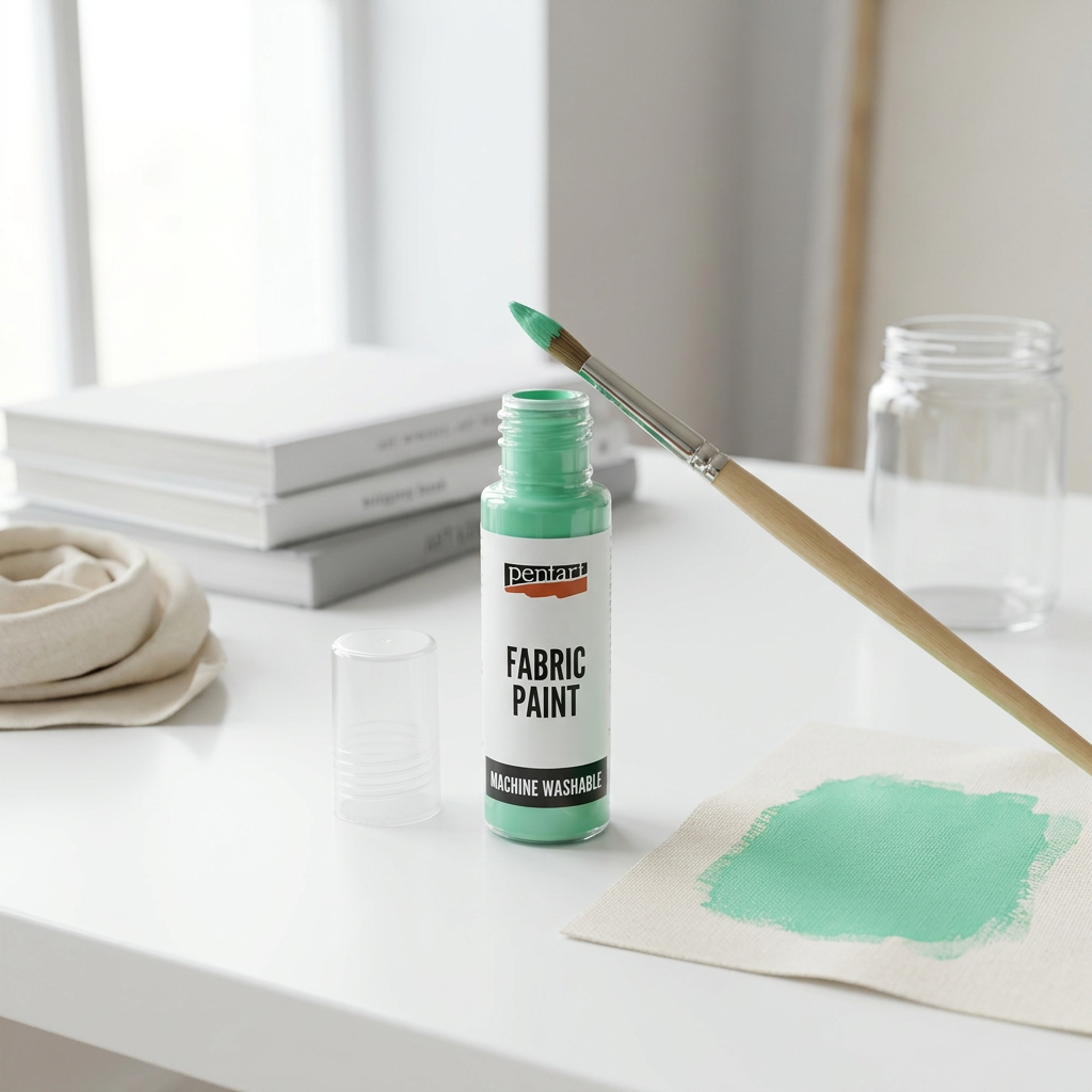 Barva na světlý a tmavý textil PENTART 20 ml MENTOLOVÁ ZELENÁ