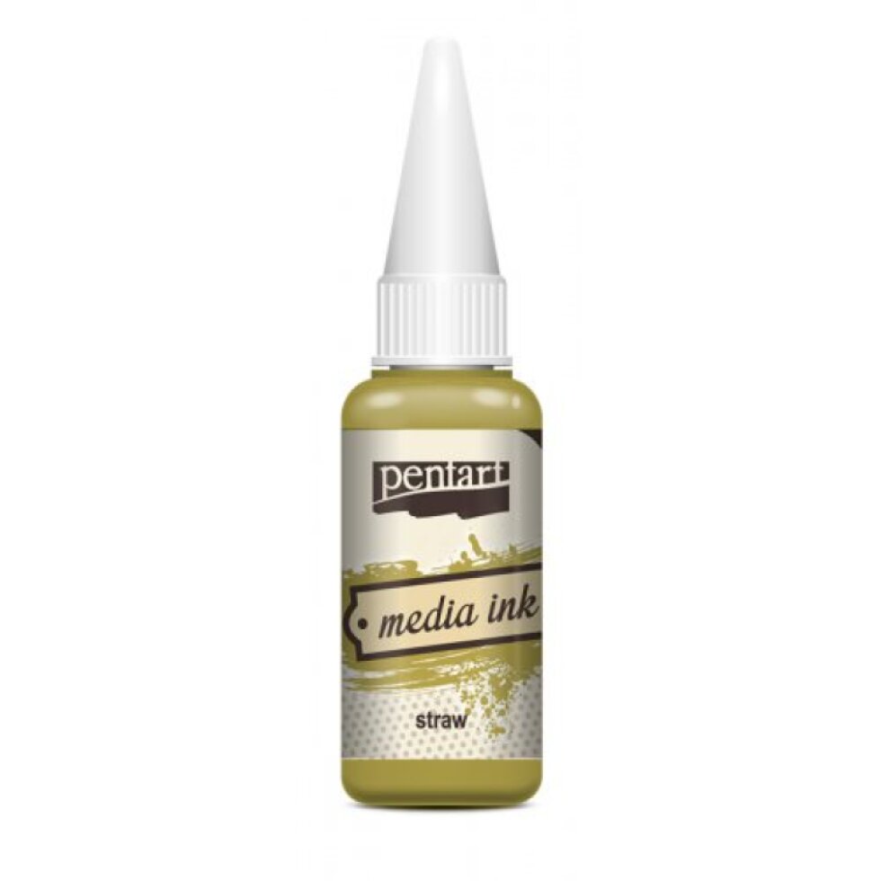 Alkoholový inkoust MEDIA INK PENTART 20 ml SLÁMOVÁ