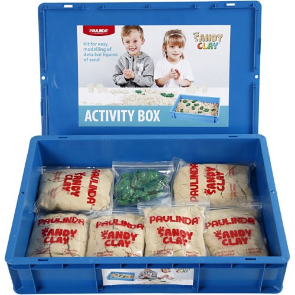 Kinetický písek Sandy Clay – magický tekutý písek 6 kg + formičky