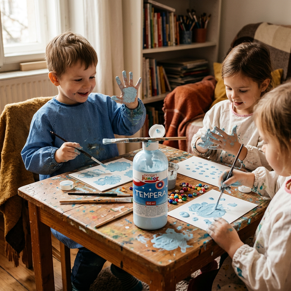 Temperová barva Junior PENTART 500 ml SVĚTLE MODRÁ