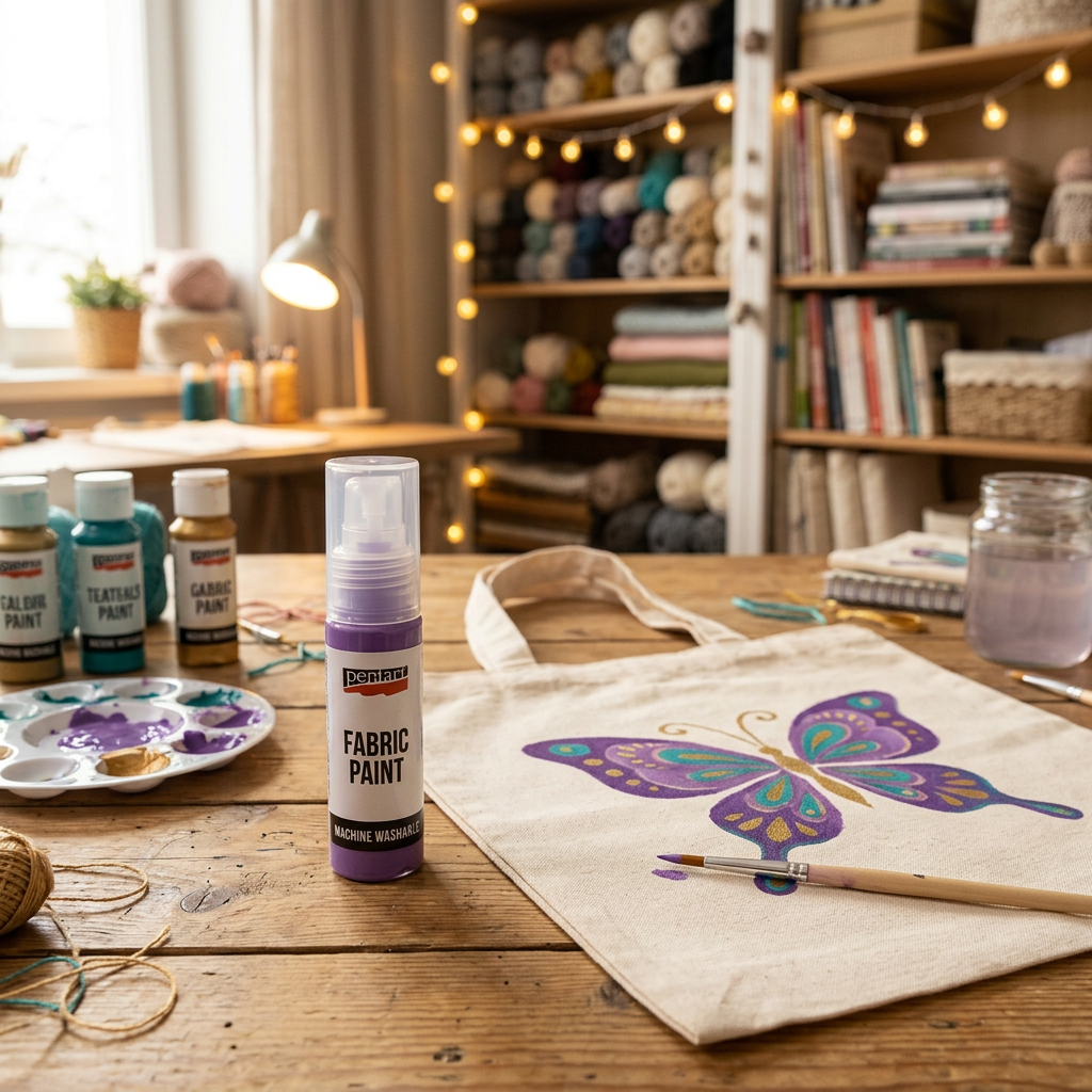 Barva na světlý a tmavý textil PENTART 20 ml PURPUROVÁ