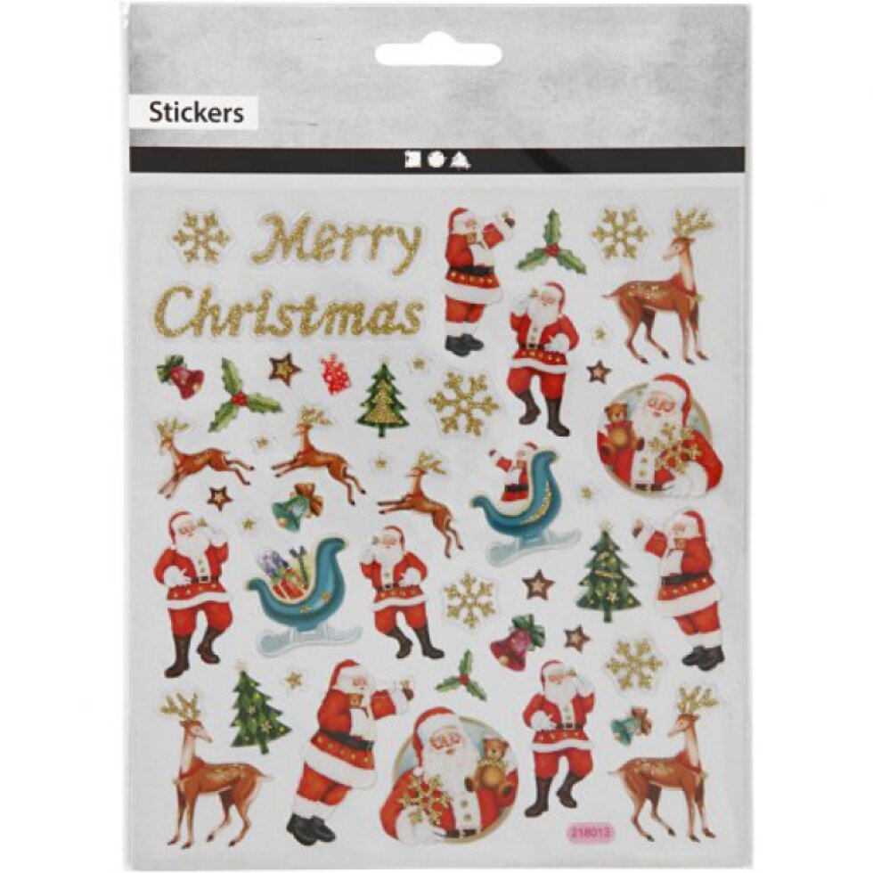 Samolepky - MERRY CHRISTMAS, 1 list
