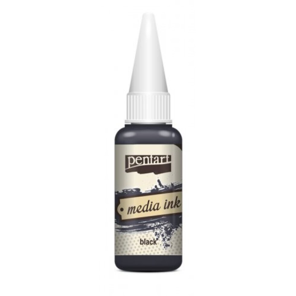 Alkoholový inkoust MEDIA INK PENTART 20 ml ČERNÁ