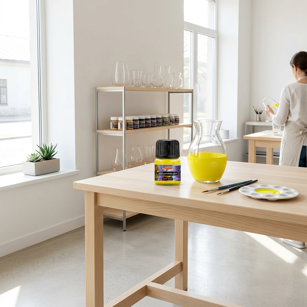 Barva na sklo a porcelán PENTART 30 ml ŽLUTÁ