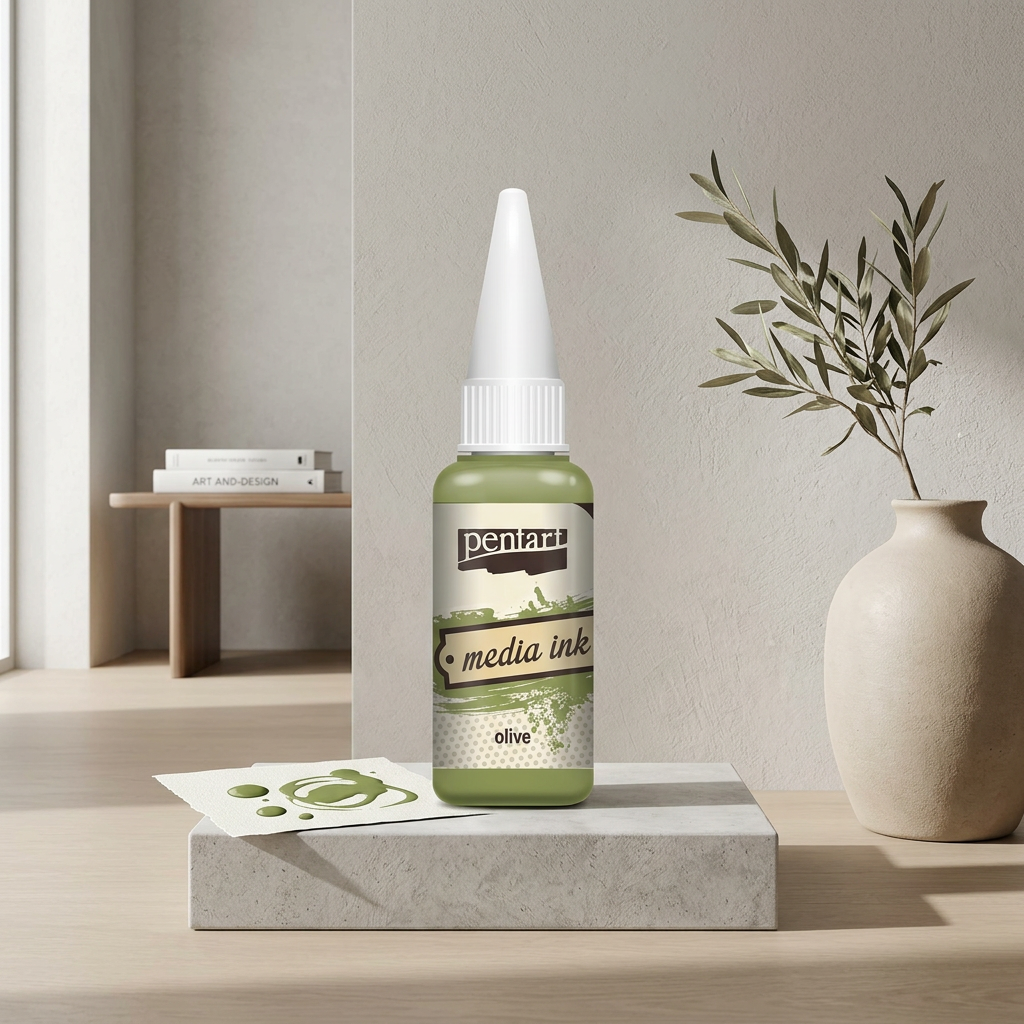 Alkoholový inkoust MEDIA INK PENTART 20 ml OLIVOVÁ