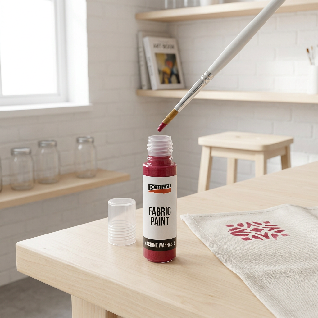 Barva na světlý a tmavý textil PENTART 20 ml KARMÍNOVÁ