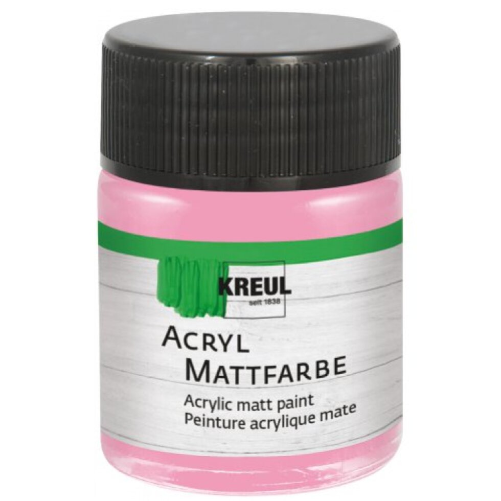 Akrylová barva matná KREUL 50 ml SVĚTLÁ RŮŽOVÁ