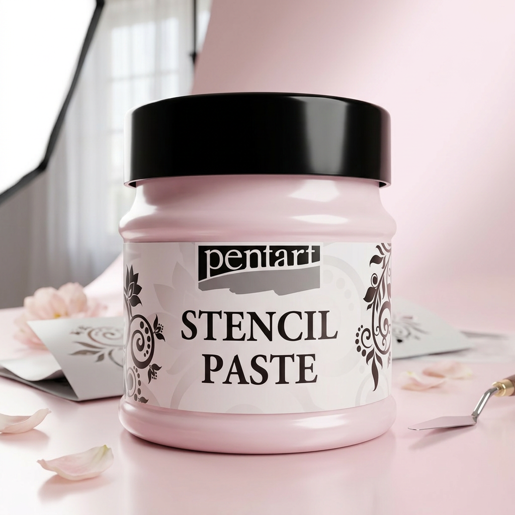 Šablonová pasta perleťová PENTART 50 ml RŮŽOVÁ