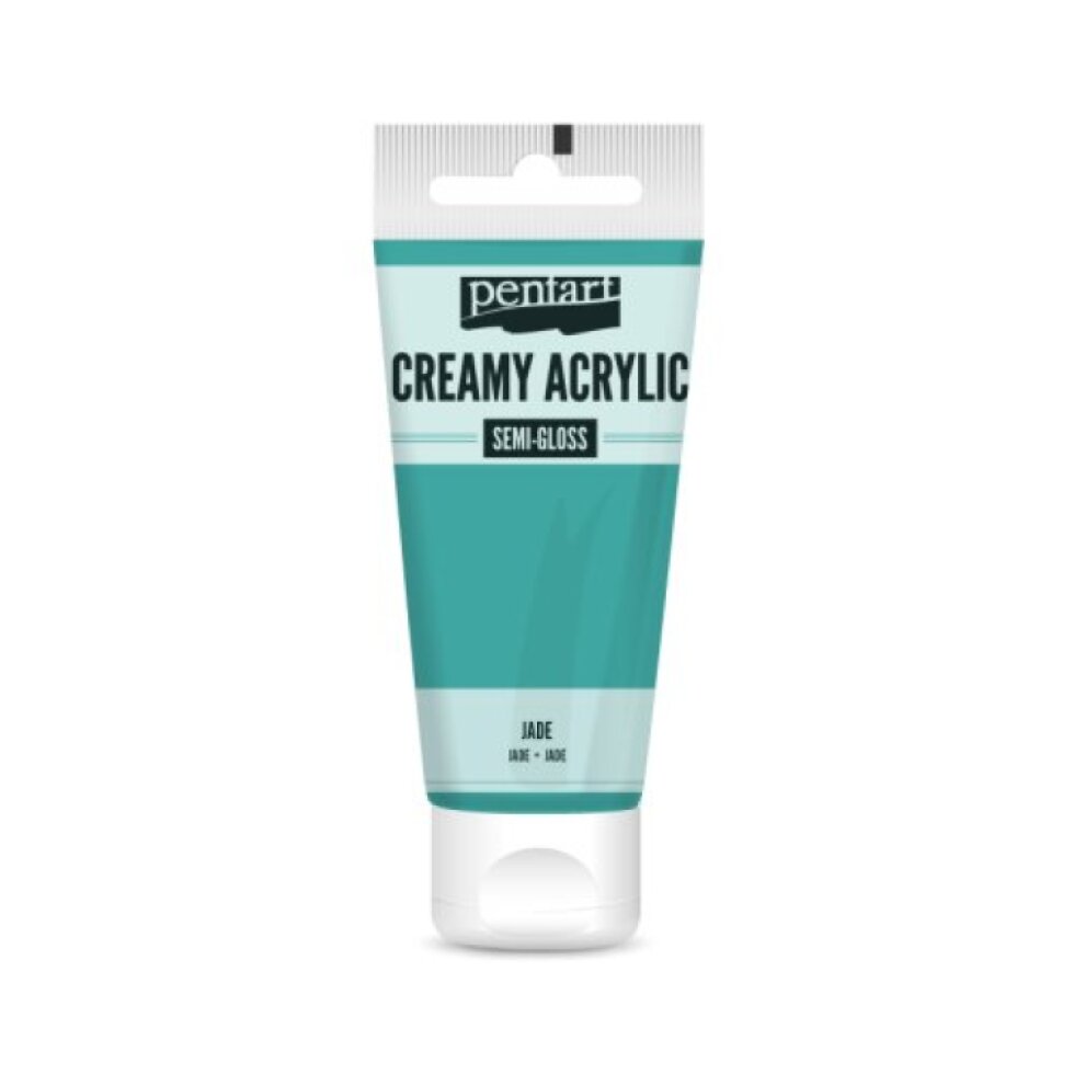 Krémová akrylová barva pololesklá PENTART 60 ml NEFRITOVÁ
