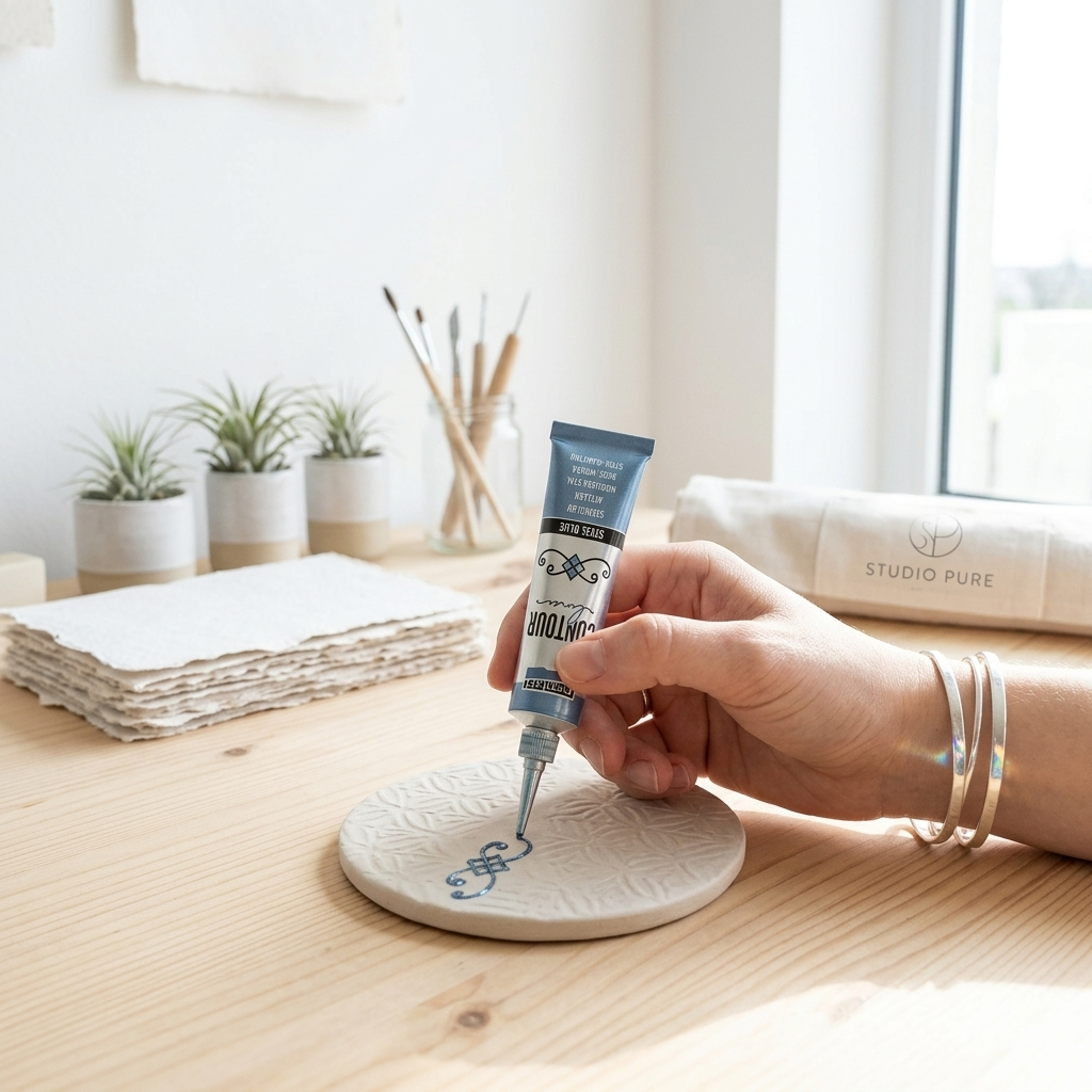Konturovací liner metalický PENTART 20 ml OCELOVÁ MODRÁ