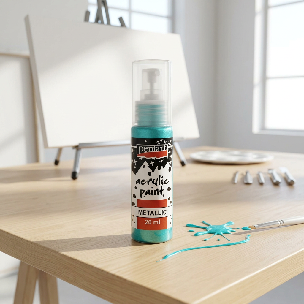 Akrylová barva metalická PENTART 20 ml TYRKYSOVÁ