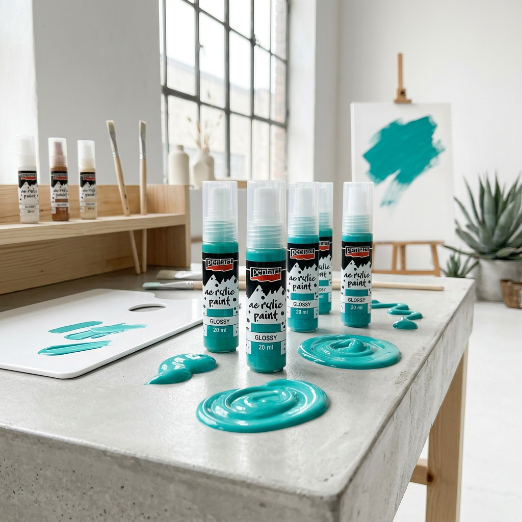 Akrylová barva lesklá PENTART 20 ml TYRKYSOVÁ