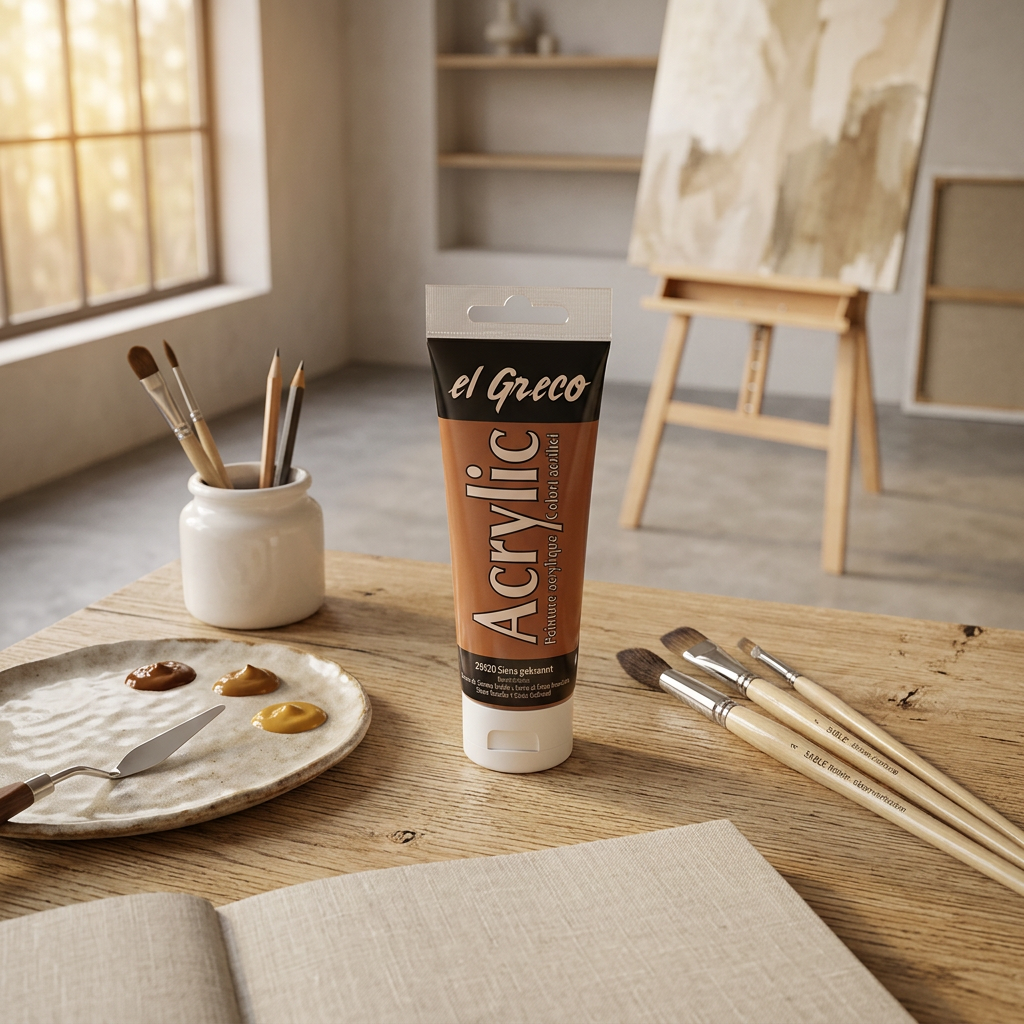 Akrylová barva EL GRECO 75 ml BRUNT SIENNA