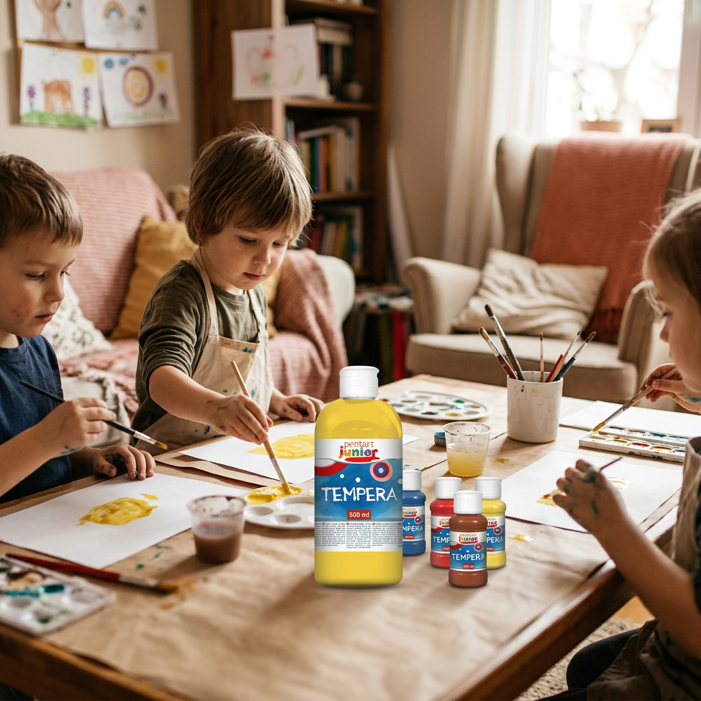Temperová barva Junior PENTART 500 ml SLUNEČNÍ ŽLUTÁ