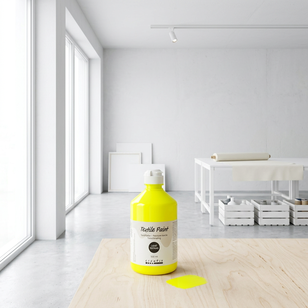 Barva na textil CREATIV 500 ml NEONOVÁ ŽLUTÁ