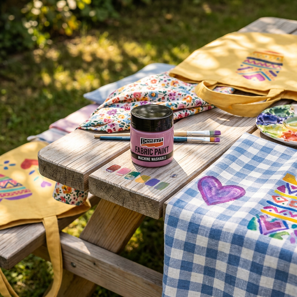 Barva na světlý a tmavý textil PENTART 50 ml RŮŽOVÁ