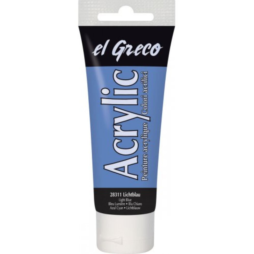 Akrylová barva EL GRECO 75 ml SVĚTLÁ MODRÁ