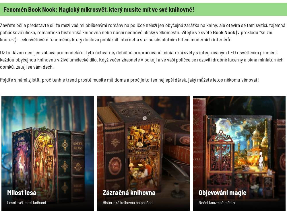 Book Nook sada - Herbář stínů