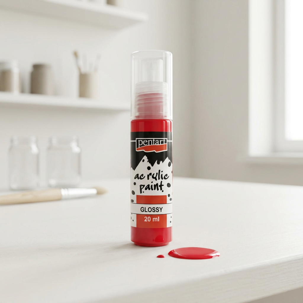 Akrylová barva lesklá PENTART 20 ml ČERVENÁ