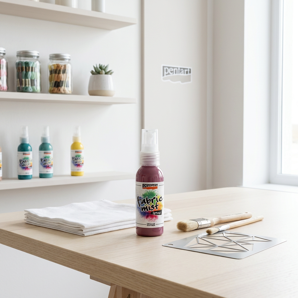 Barva na textil ve spreji PENTART 50 ml TMAVÁ RŮŽOVÁ