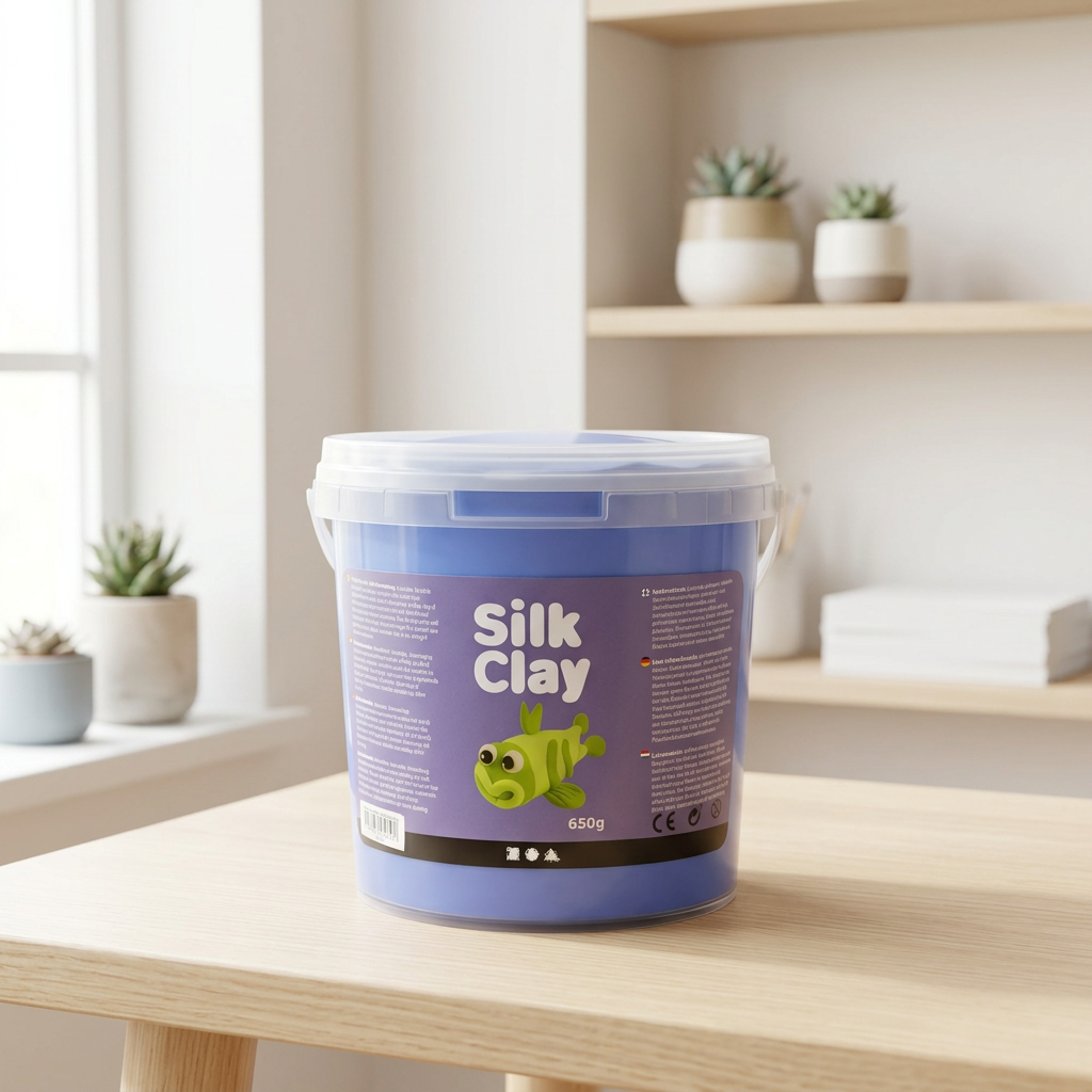 Samotvrdnoucí modelovací lehká hmota Silk Clay MODRÁ 650 g