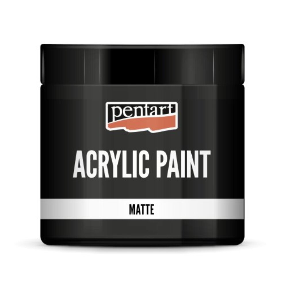 Akrylová barva matná PENTART 500 ml ČERNÁ