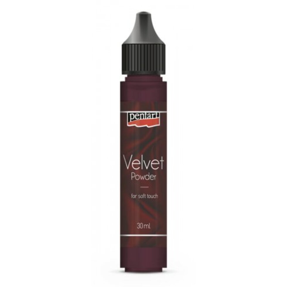 Sametový prášek PENTART 6 g TMAVÁ ČERVENÁ