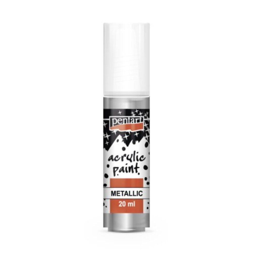 Akrylová barva metalická PENTART 20 ml ROKOKO STŘÍBRNÁ