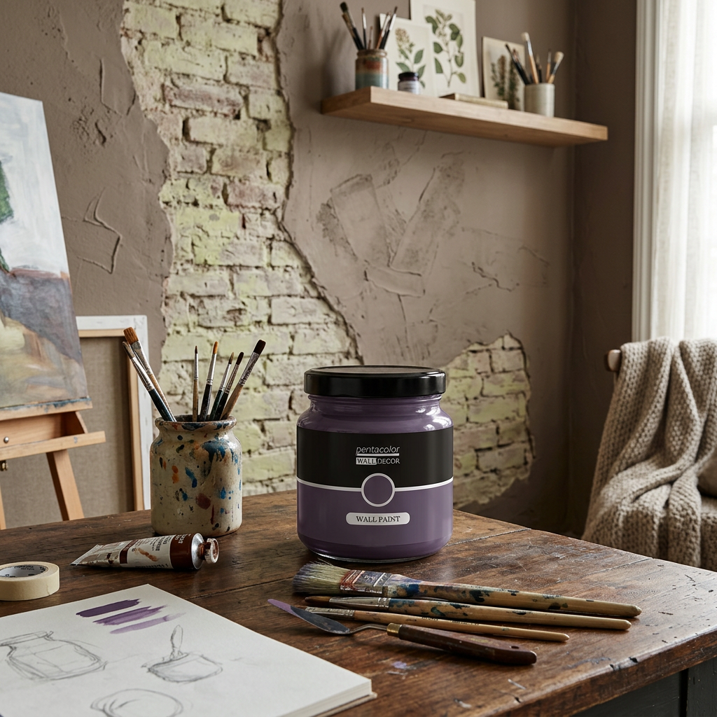 Barva na zeď WALL DECOR 1000 ml ŠVESTKOVÁ