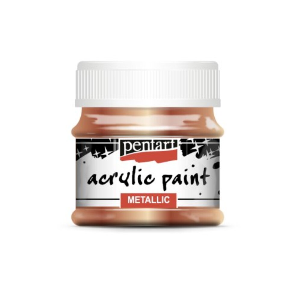 Akrylová barva metalická PENTART 50 ml ANTICKÁ MĚDĚNÁ