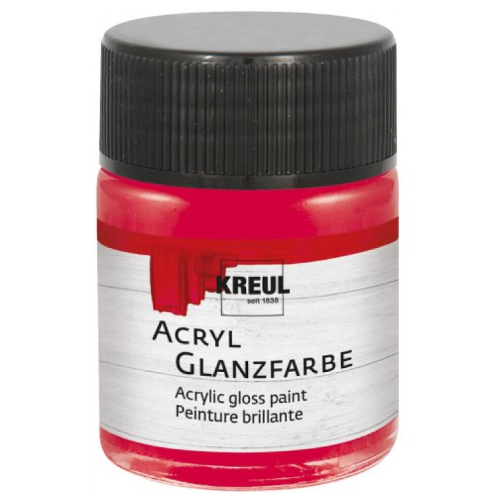 Akrylová barva lesklá KREUL 50 ml TMAVÁ ČERVENÁ