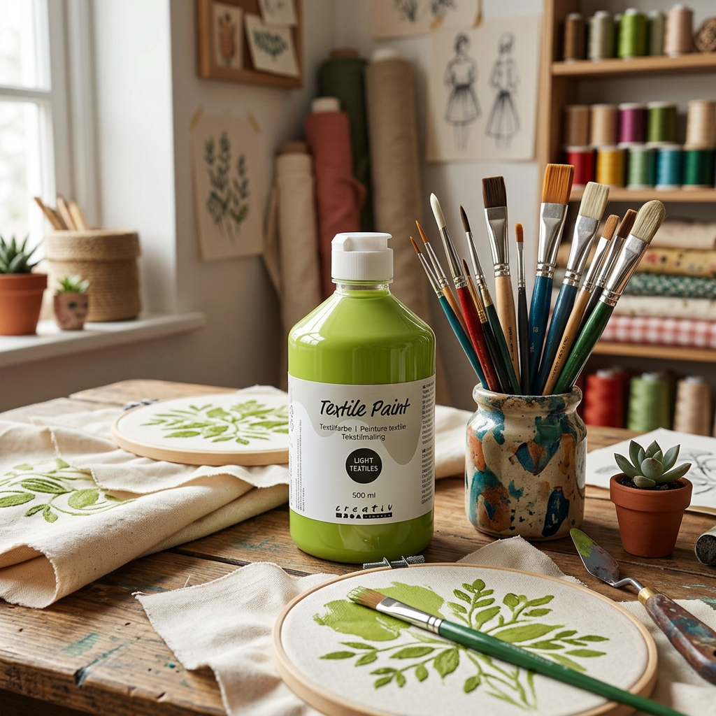 Barva na textil CREATIV 500 ml ZELENÁ KIWI