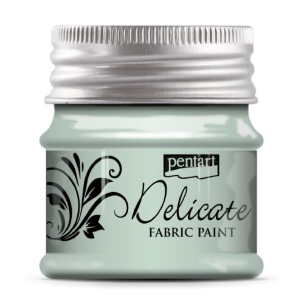 Barva na textil delikátní PENTART 50 ml ZELENOSTŘÍBRNÁ