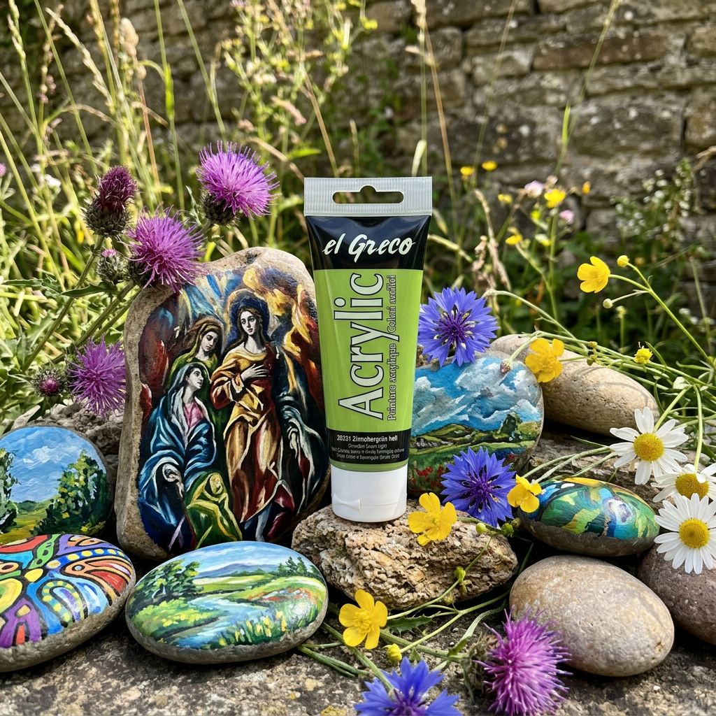 Akrylová barva EL GRECO 75 ml SVĚTLÁ VERMILION ZELENÁ