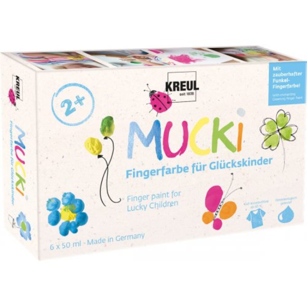 Sada prstové barvy MUCKI FORTUNE 50 ml 6 barev