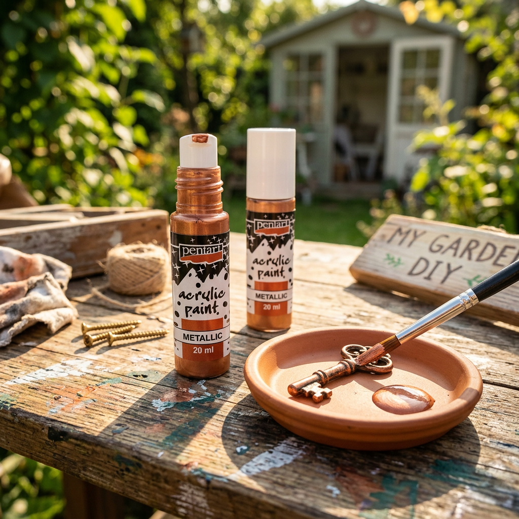 Akrylová barva metalická PENTART 20 ml ANTICKÁ MĚDĚNÁ