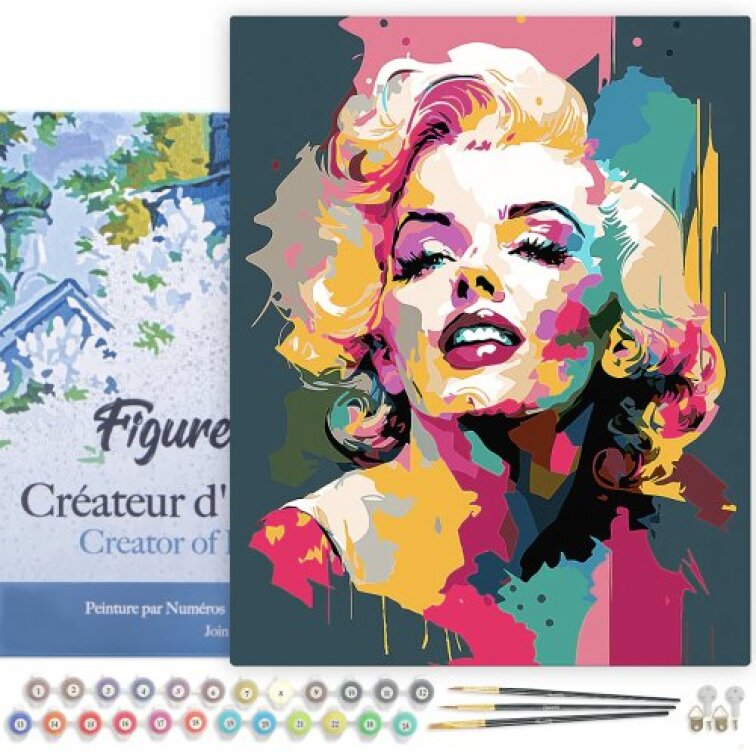 Malování podle čísel - MARILYN MONROE na rámu 40 x 50 cm