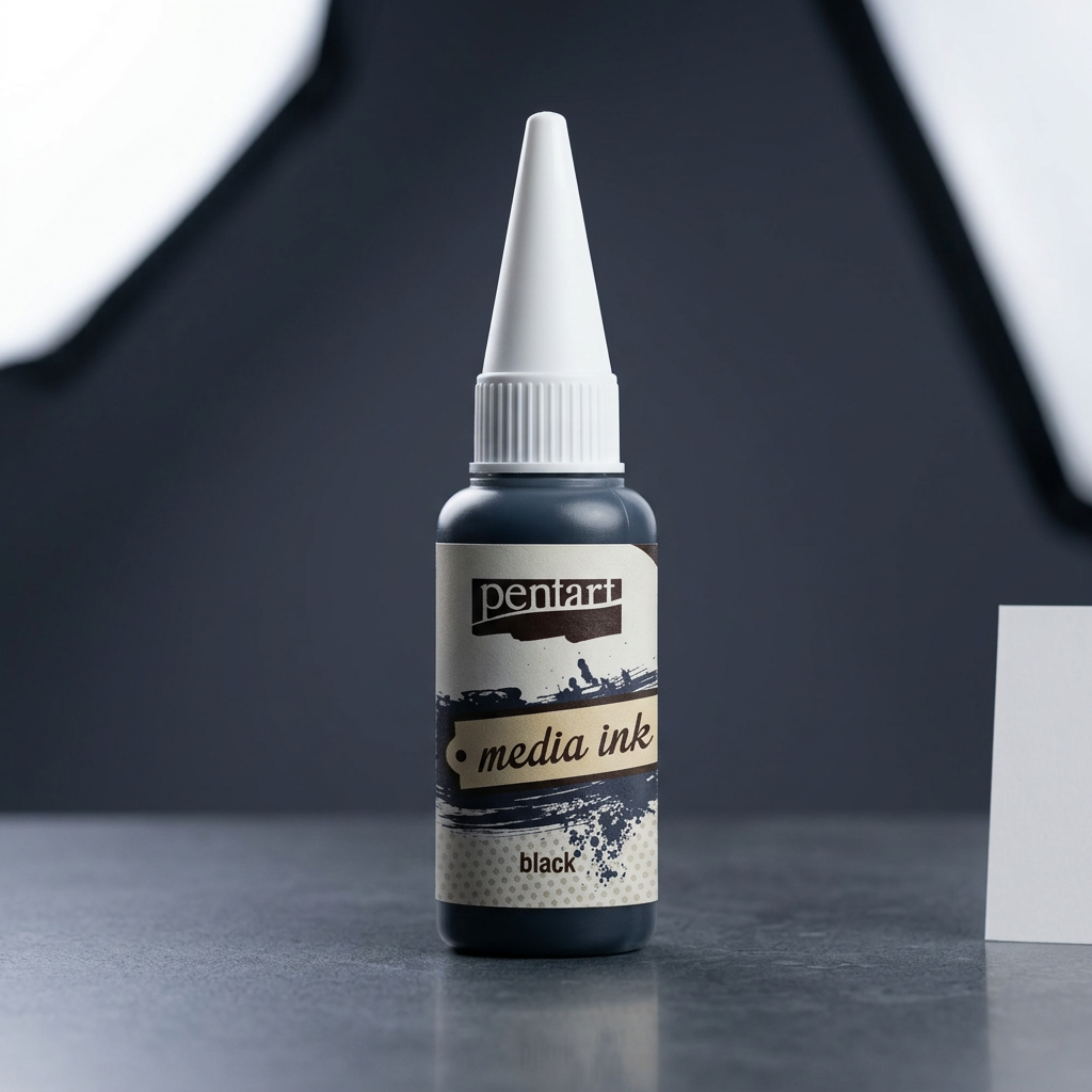 Alkoholový inkoust MEDIA INK PENTART 20 ml ČERNÁ