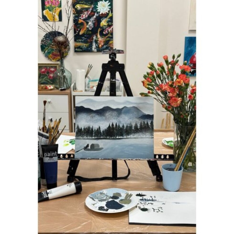 Akrylová barva FeelMyPaint 120 ml ZELENOŽLUTÁ - certifikace o bezpečnosti dětských hraček