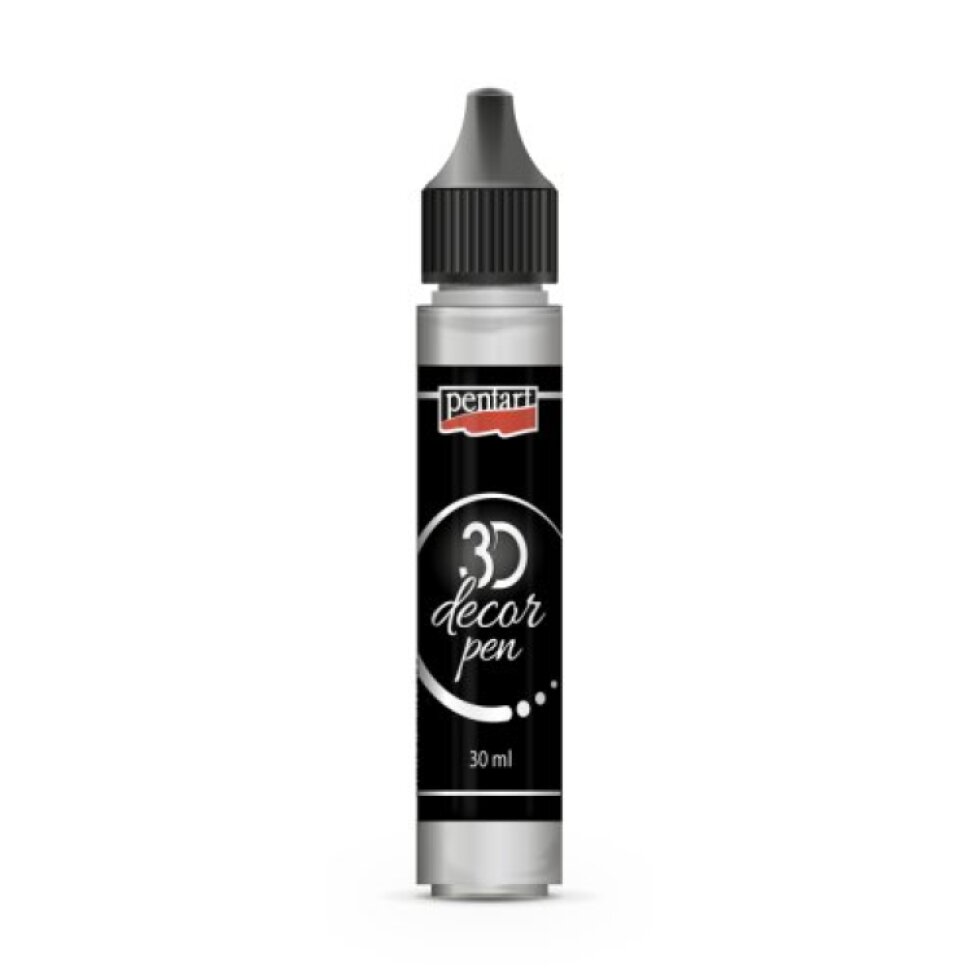3D Decor pen PENTART 30 ml STŘÍBRNÁ