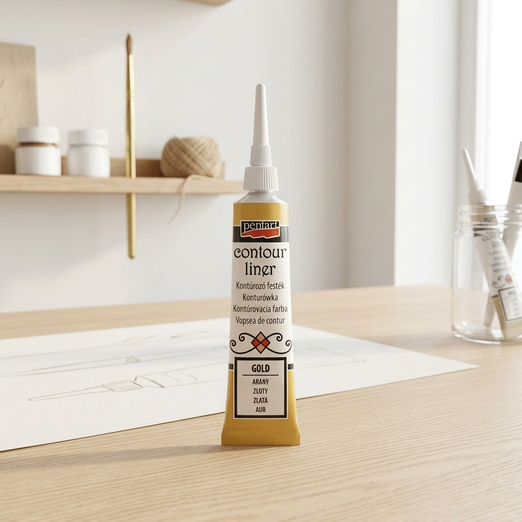 Konturovací liner metalický PENTART 20 ml ZLATÁ