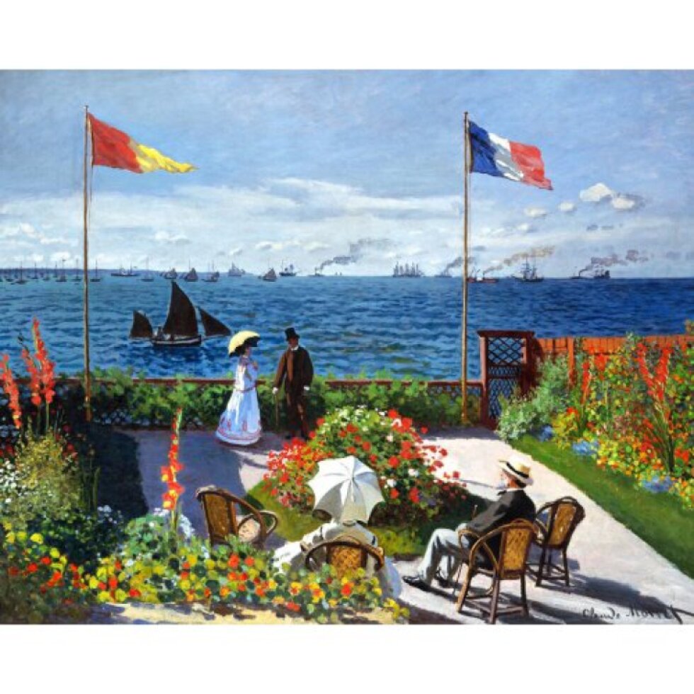 Malování podle čísel - ZAHRADA v Sainte-Adresse, Monet na rámu 40 x 50 cm